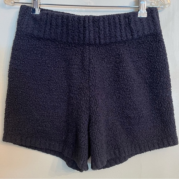 SKIMS Pants - Skims Kim Kardashian Cozy Knit Shorts Black High Waist Size L XL